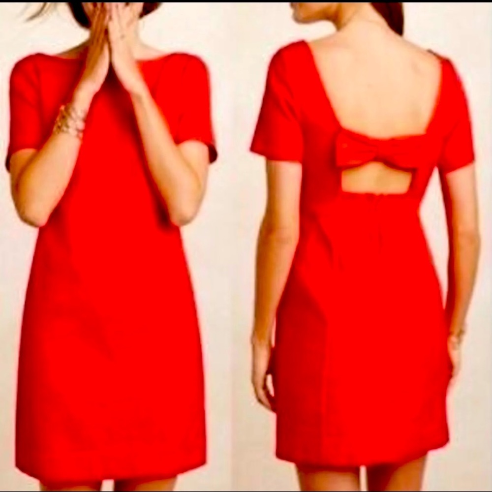 MAEVE EUC red bow SHEATH DRESS Size 14